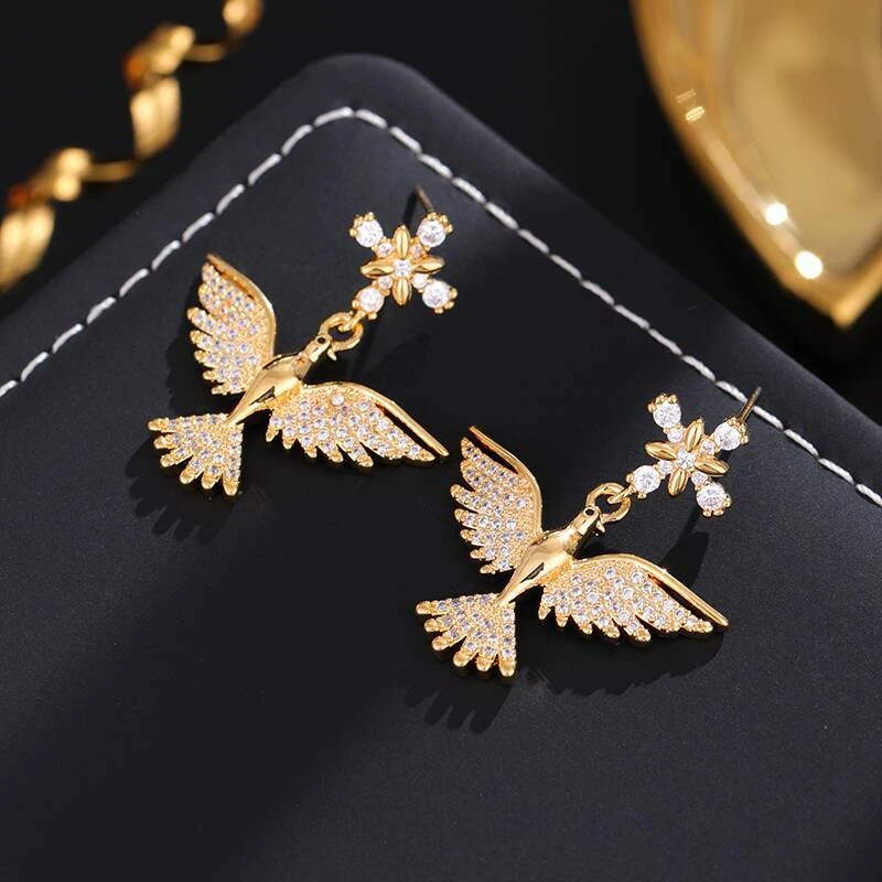 铜合金耳饰 《货号6886》凤凰耳饰