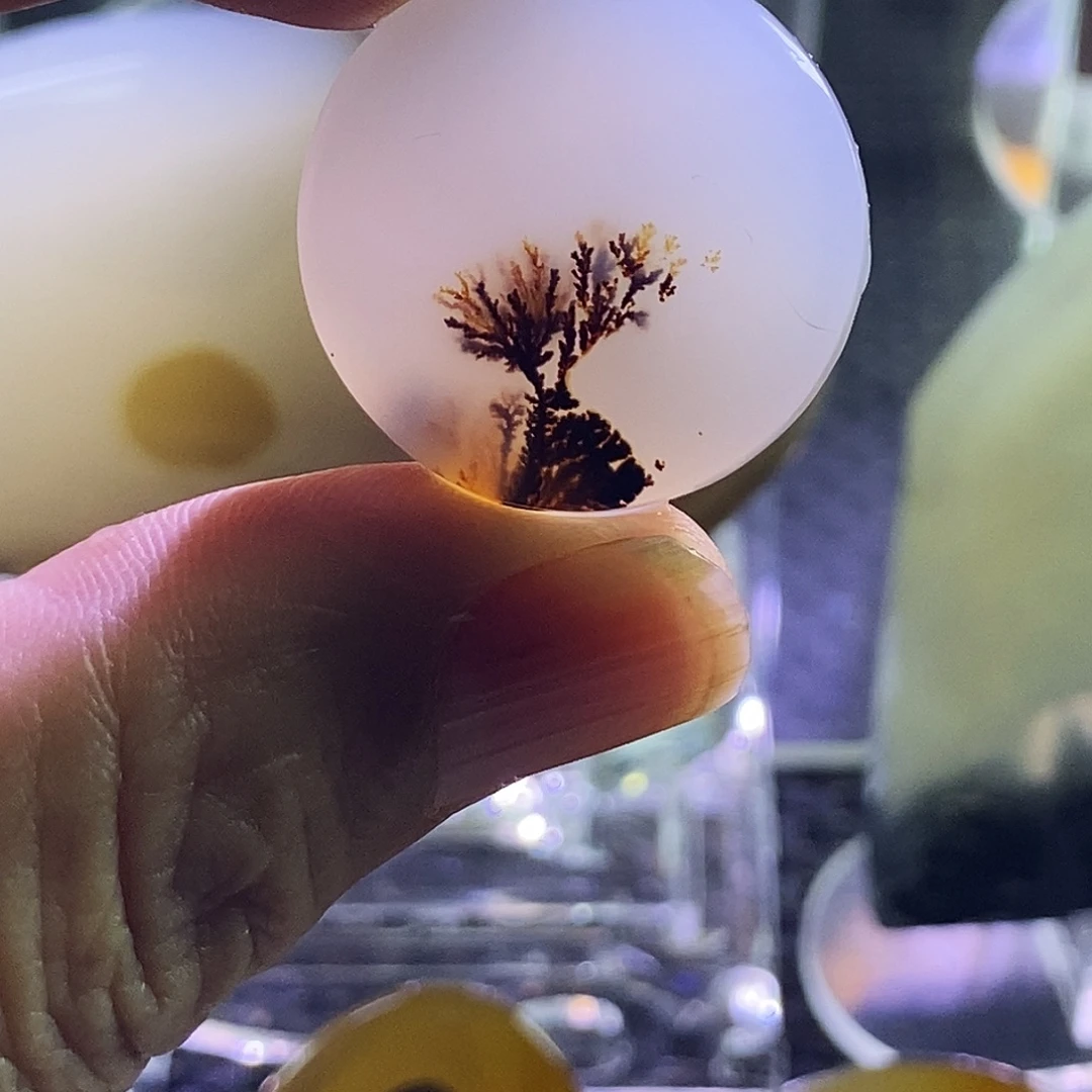 合成碳硅石非金属时尚图纹画面石饰品