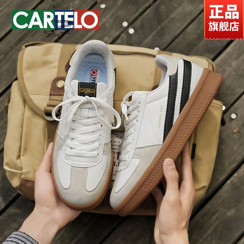 卡帝乐鳄鱼德行鞋男2025新款青少年冬季厚底板鞋男款潮流百搭男鞋