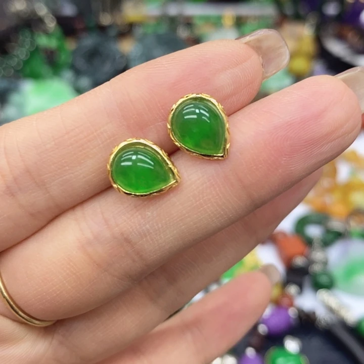 翡翠未镶嵌耳饰耳坠2