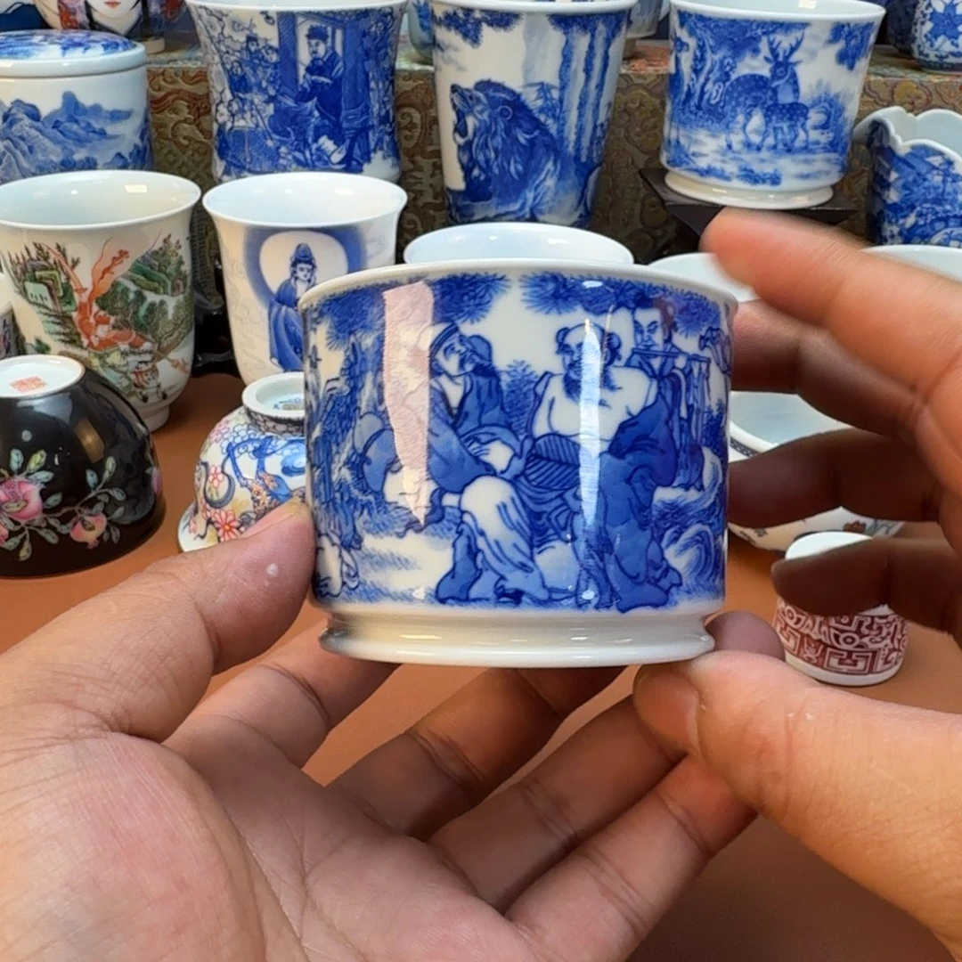 手***9杯子陶景德镇全手工手绘陶瓷