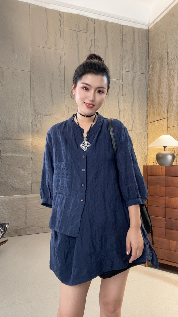 素格【986】2025年夏季新款高级百搭小众设计女上衣