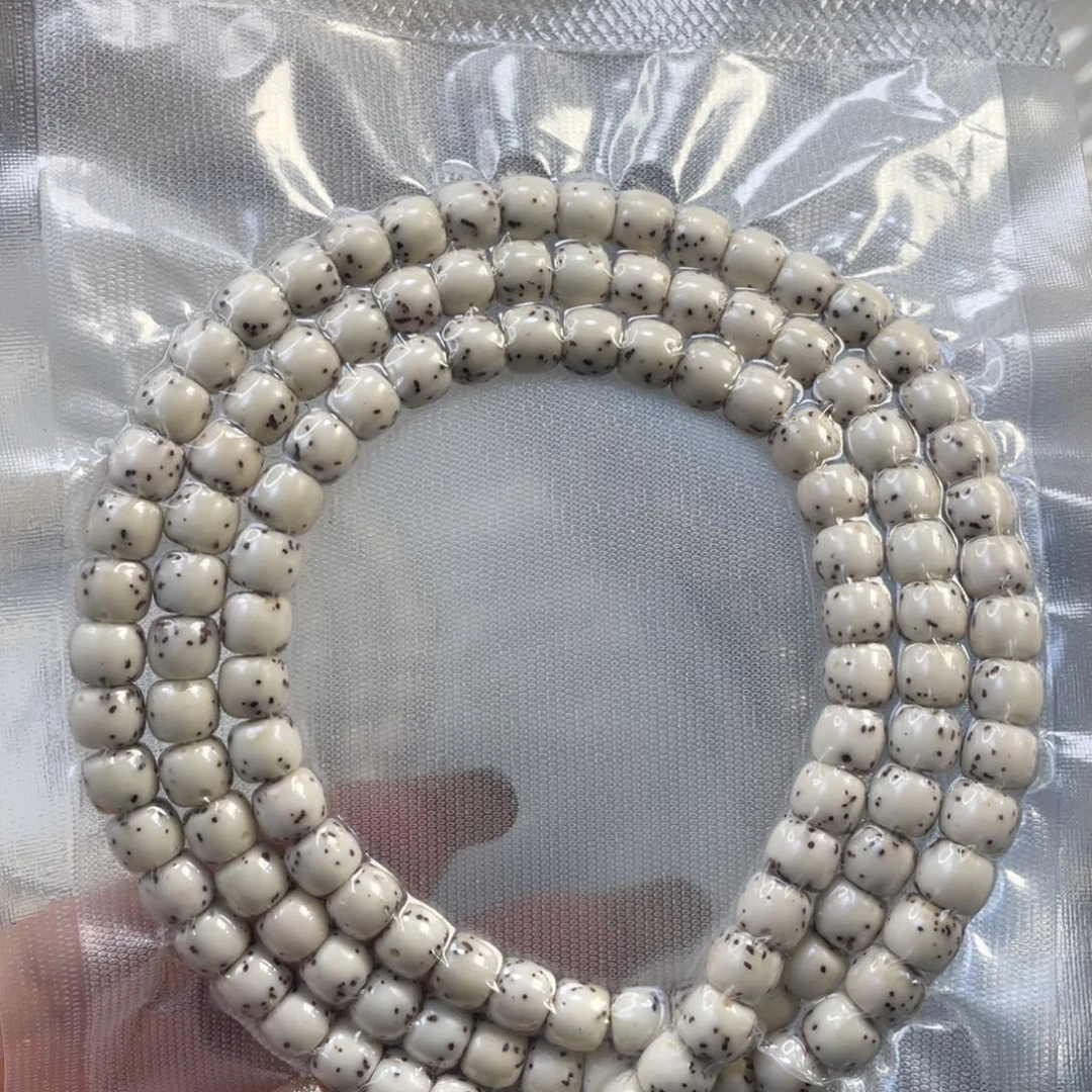 肩***儿星月菩提手串原生态骨瓷白大留白尺寸7