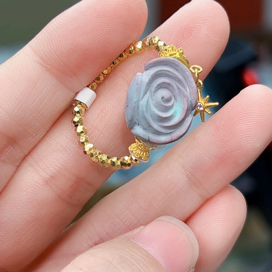 绿松石珠宝奇石18K金镶嵌