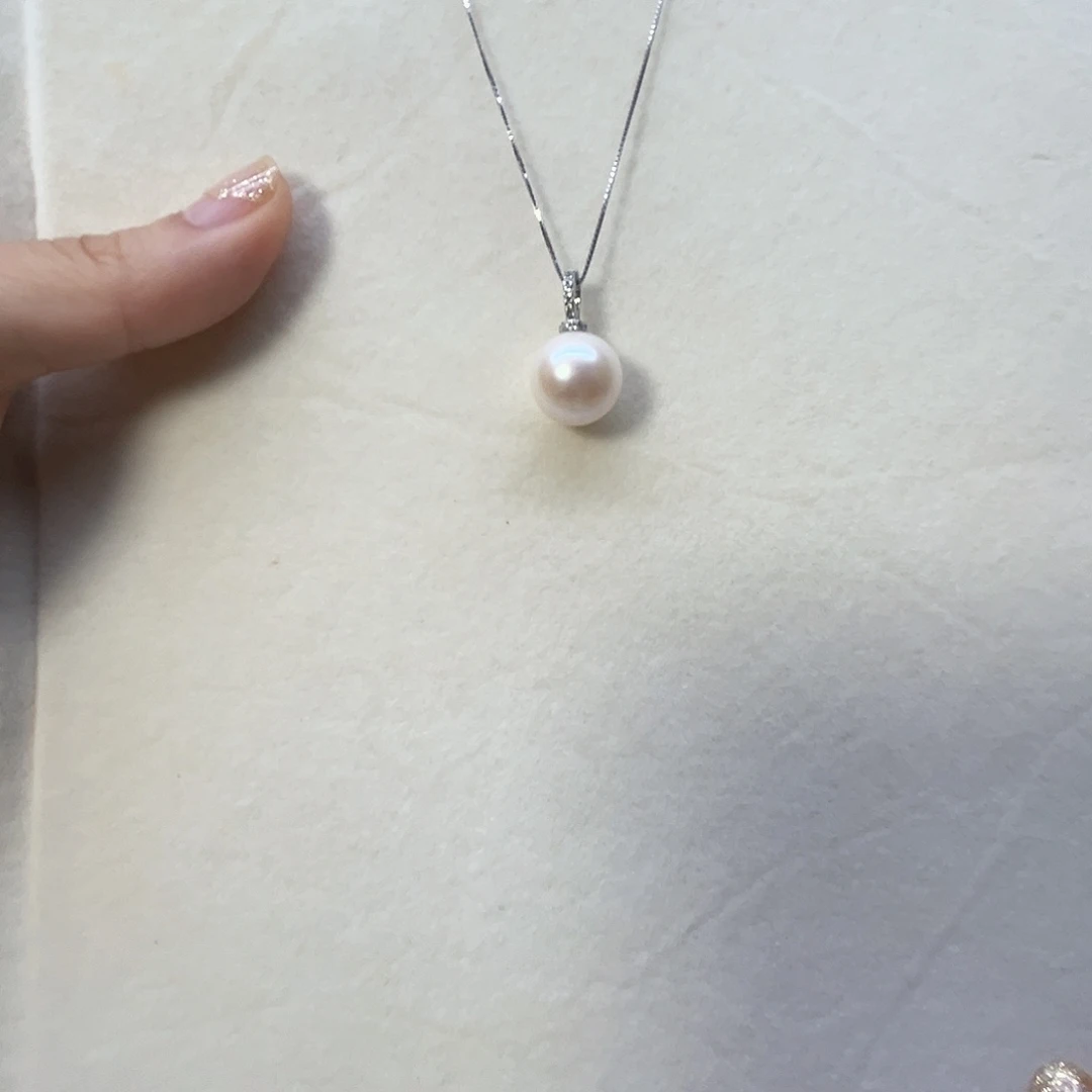 淡水珍珠银S925镶嵌颈饰