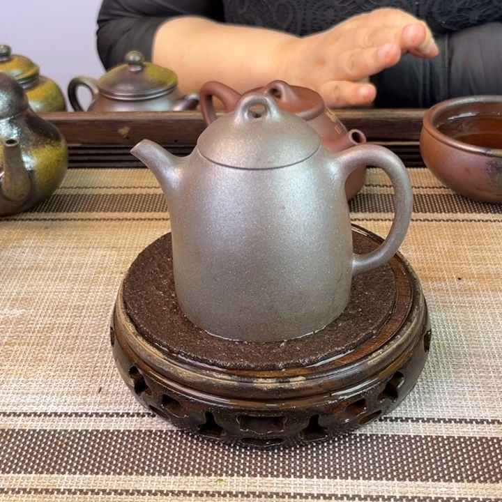 紫砂茶壶底槽清高温还原烧180cc