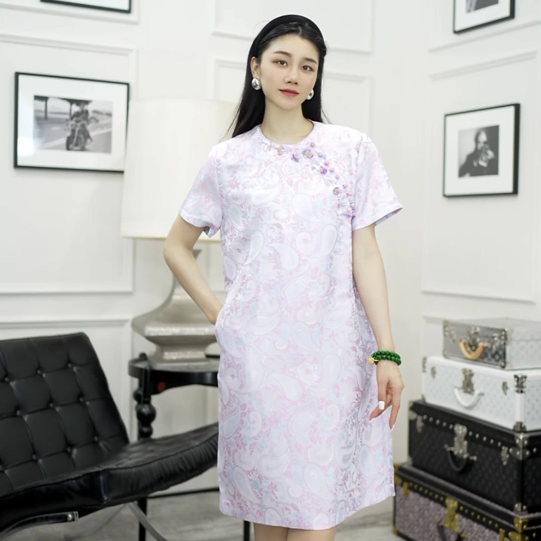 Betty Bairn【非遗宋锦/染花舟】高定桑蚕丝织金上衣25B-BW10555