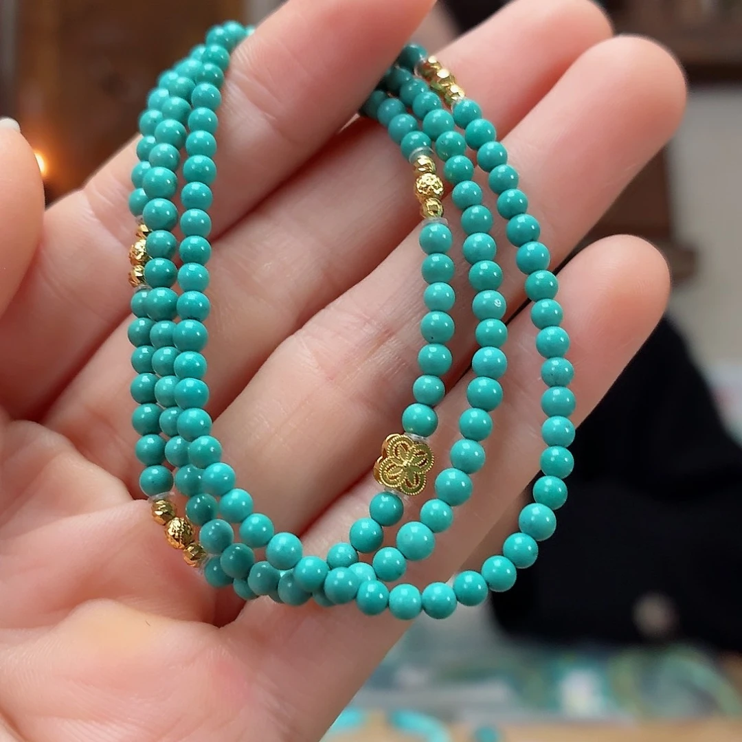 18K金镶嵌绿松石珠宝奇石