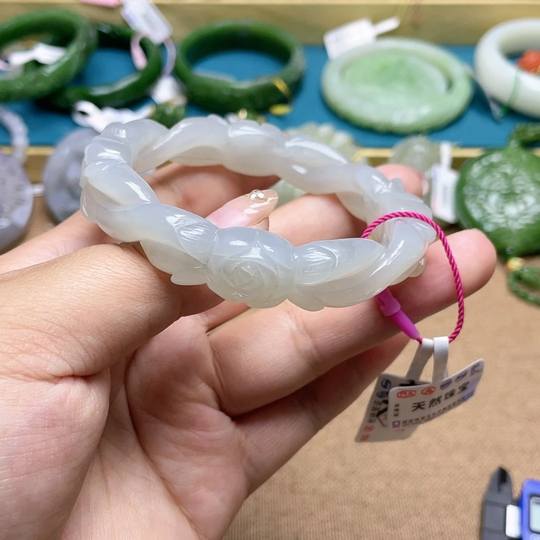 【闪购商品】和田玉手镯56圈口6未镶嵌