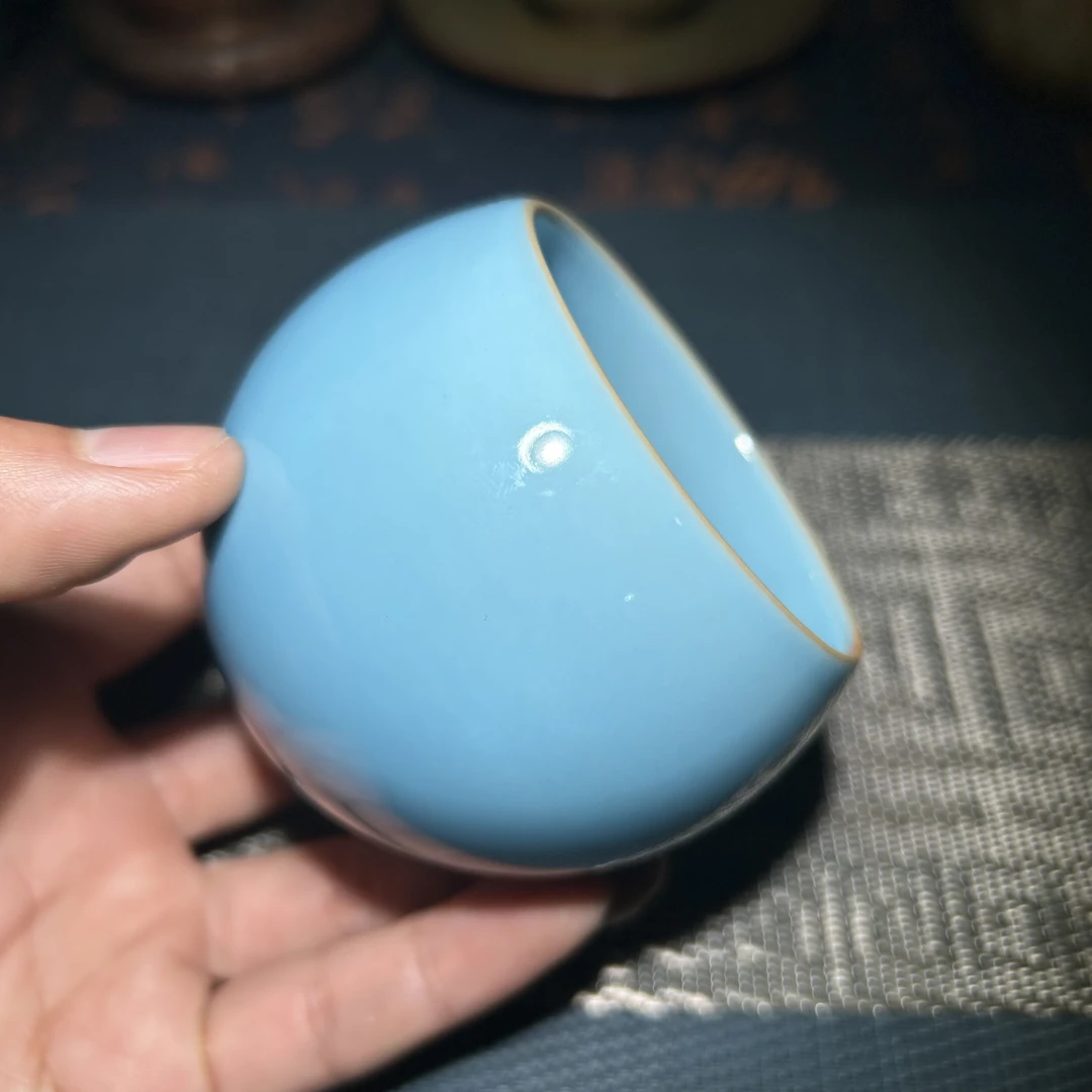 【蓝龙蛋】手握杯主人杯单色釉