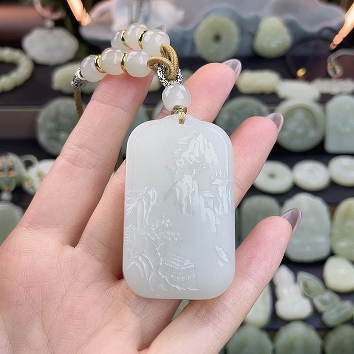 和田玉未镶嵌颈饰