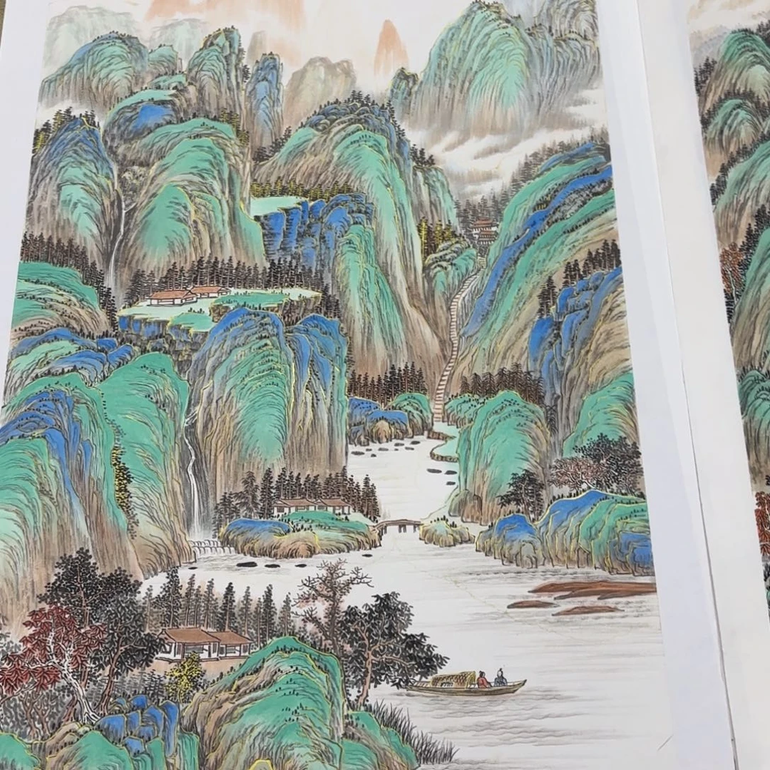 可***舅国画袁征四尺山水艺