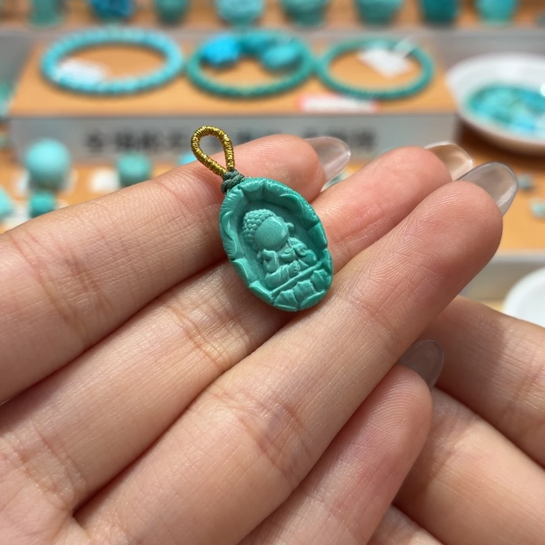 绿松石未镶嵌珠宝奇石无相佛