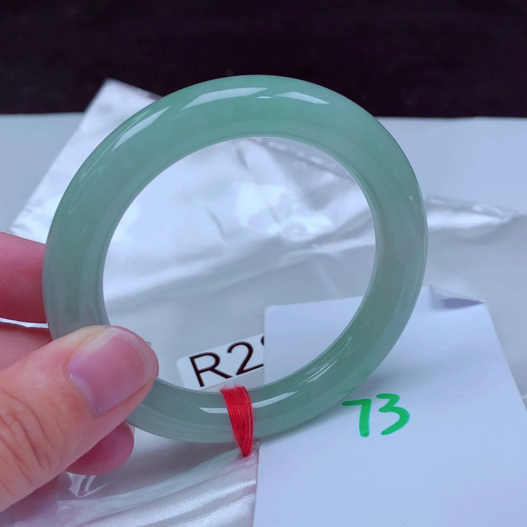 未镶嵌手镯翡翠缅甸天然A货翡翠手镯54.5圆条