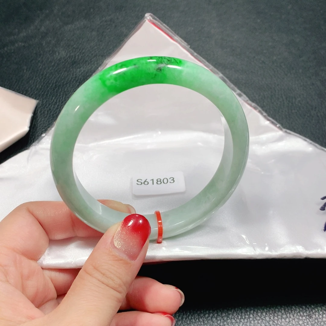 翡翠未镶嵌手镯S61803-03