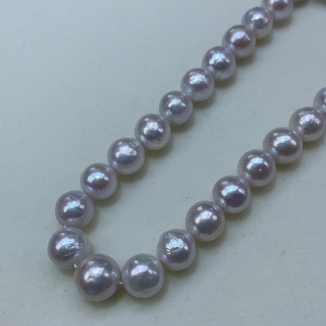 淡水珍珠9/11爱迪生糖纸圆巴银S925镶嵌