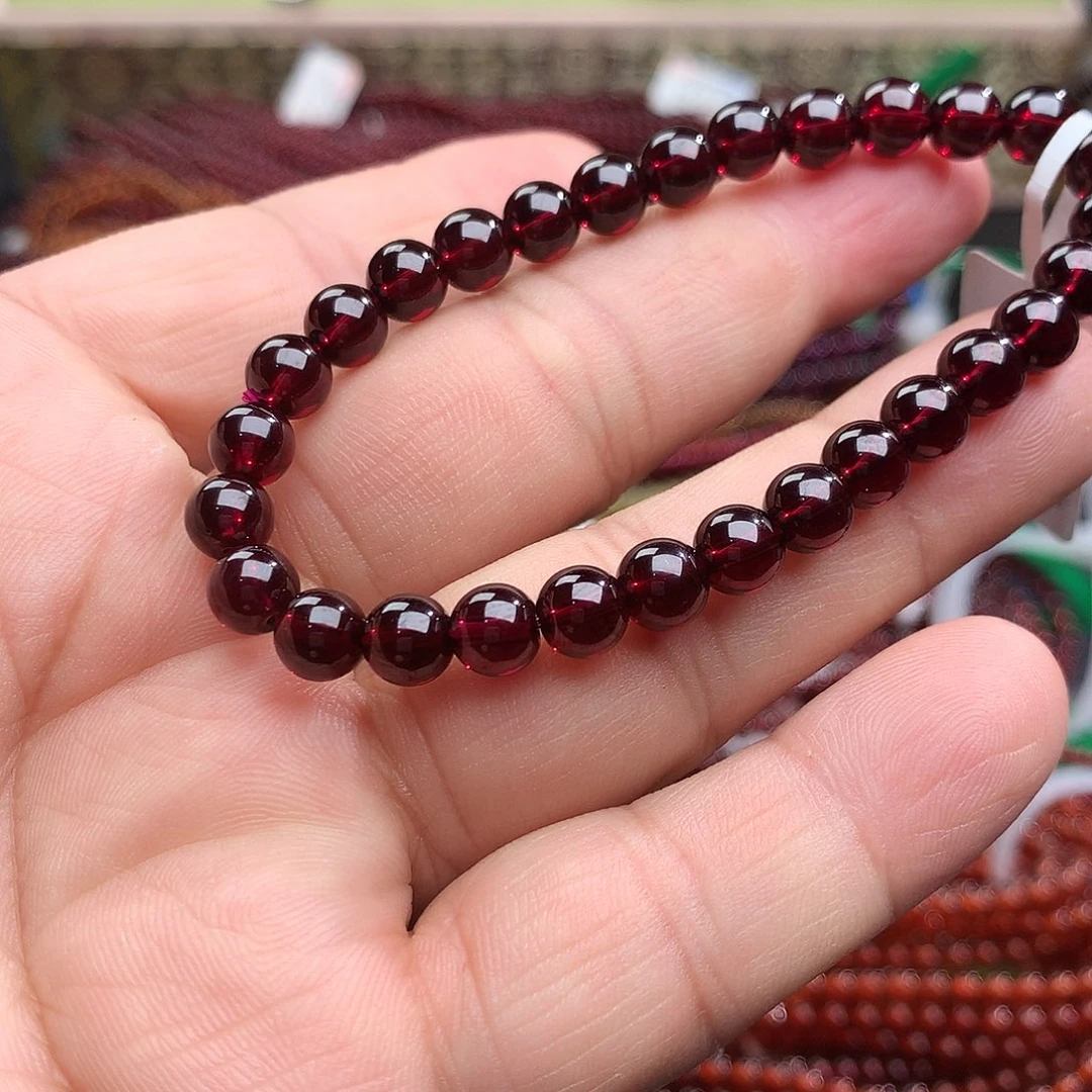 未镶嵌手串石榴石6.5