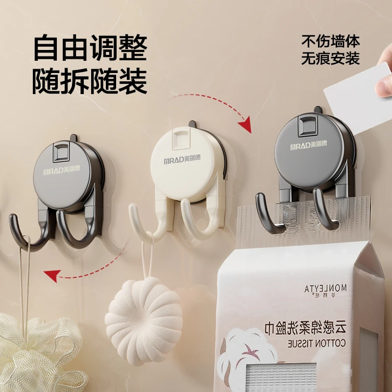 轻奢家用免打孔吸盘挂钩强力真空吸盘式毛巾浴室厨房粘钩无痕挂钩