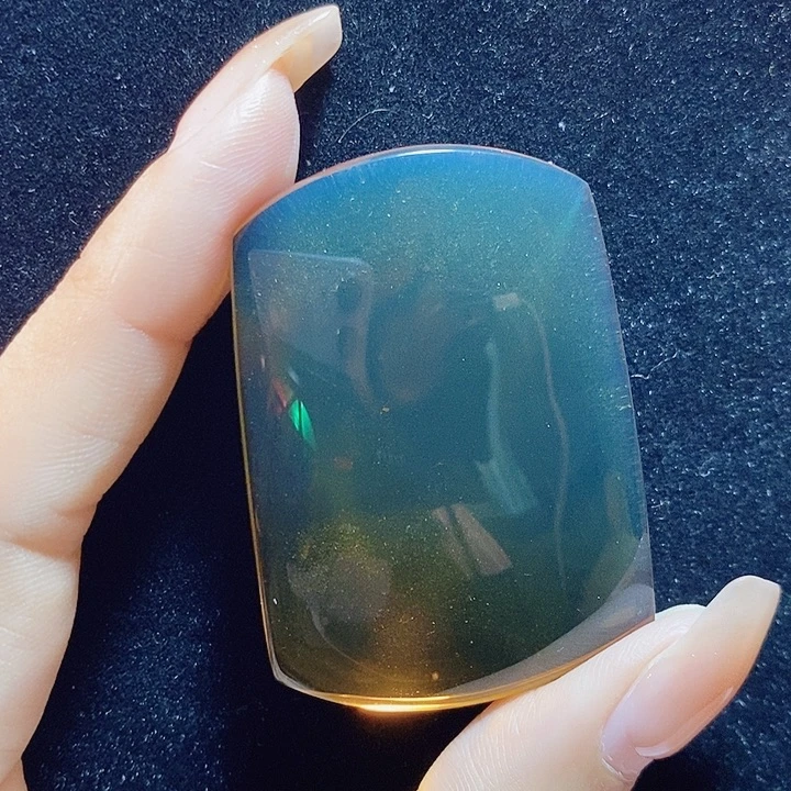 蓝珀未镶嵌珠宝奇石墨西哥蓝珀无事牌
