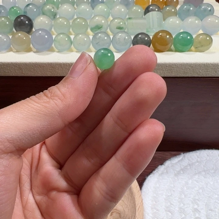 翡翠散珠天然缅甸翡翠A货8.4