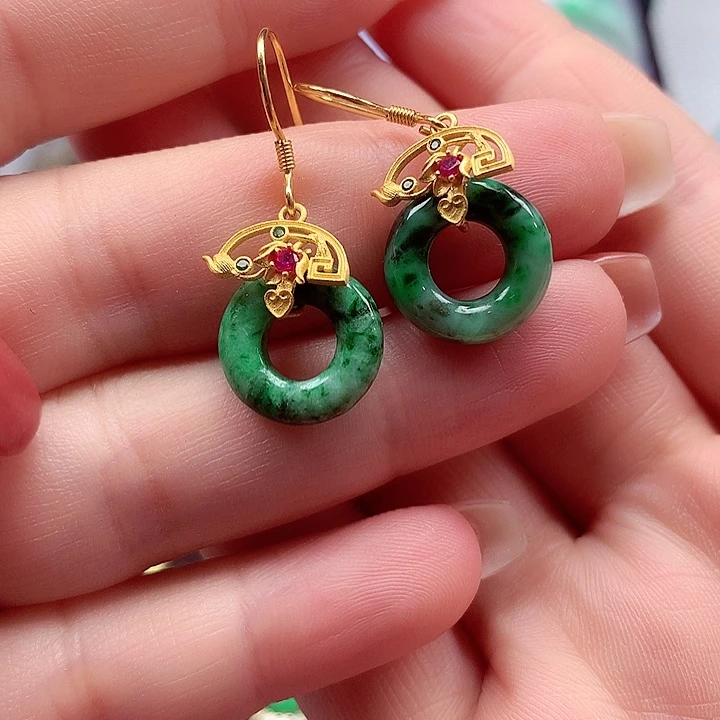 翡翠银S925镶嵌颈饰翡翠