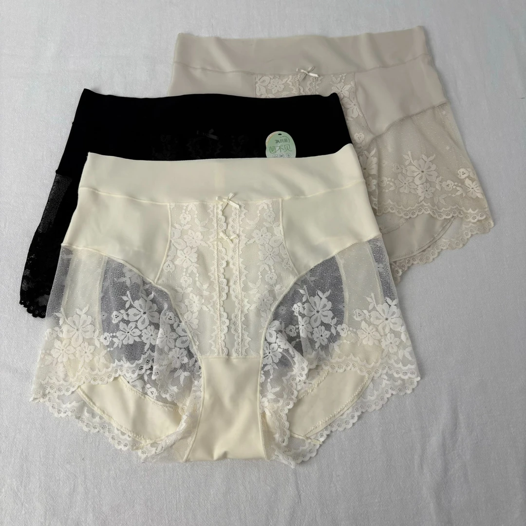 女法式蕾丝内裤 三角网眼三角裤