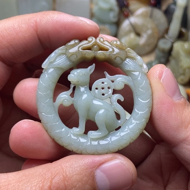 和田玉未镶嵌挂件