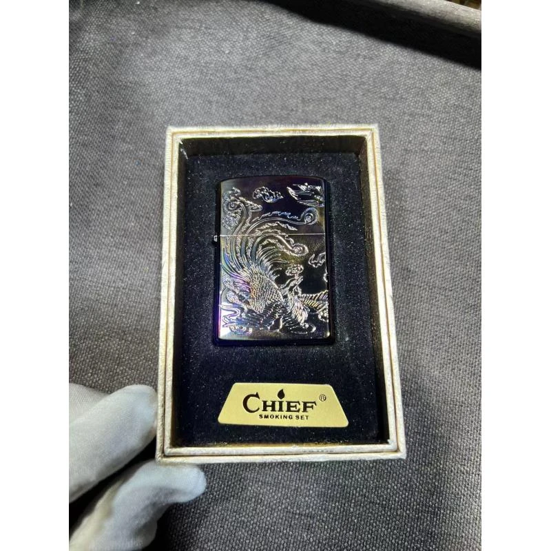 【首领四面龙凤】高档煤油打火机