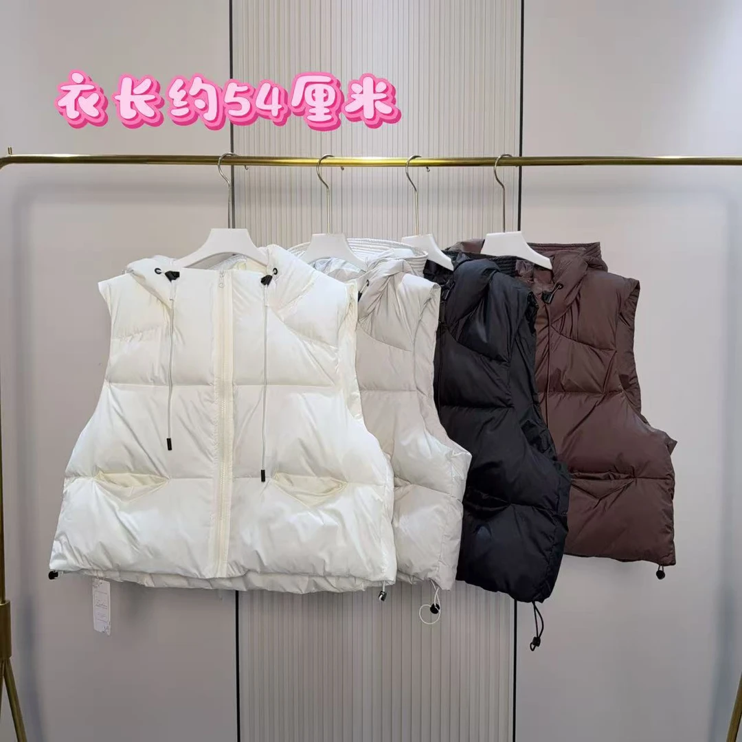 8853拉链横兜连帽抽绳马夹