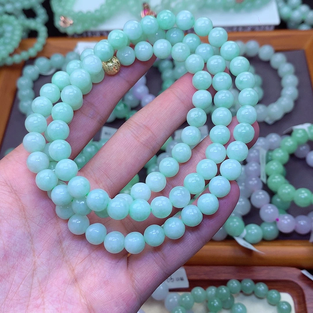 翡翠未镶嵌毛衣链