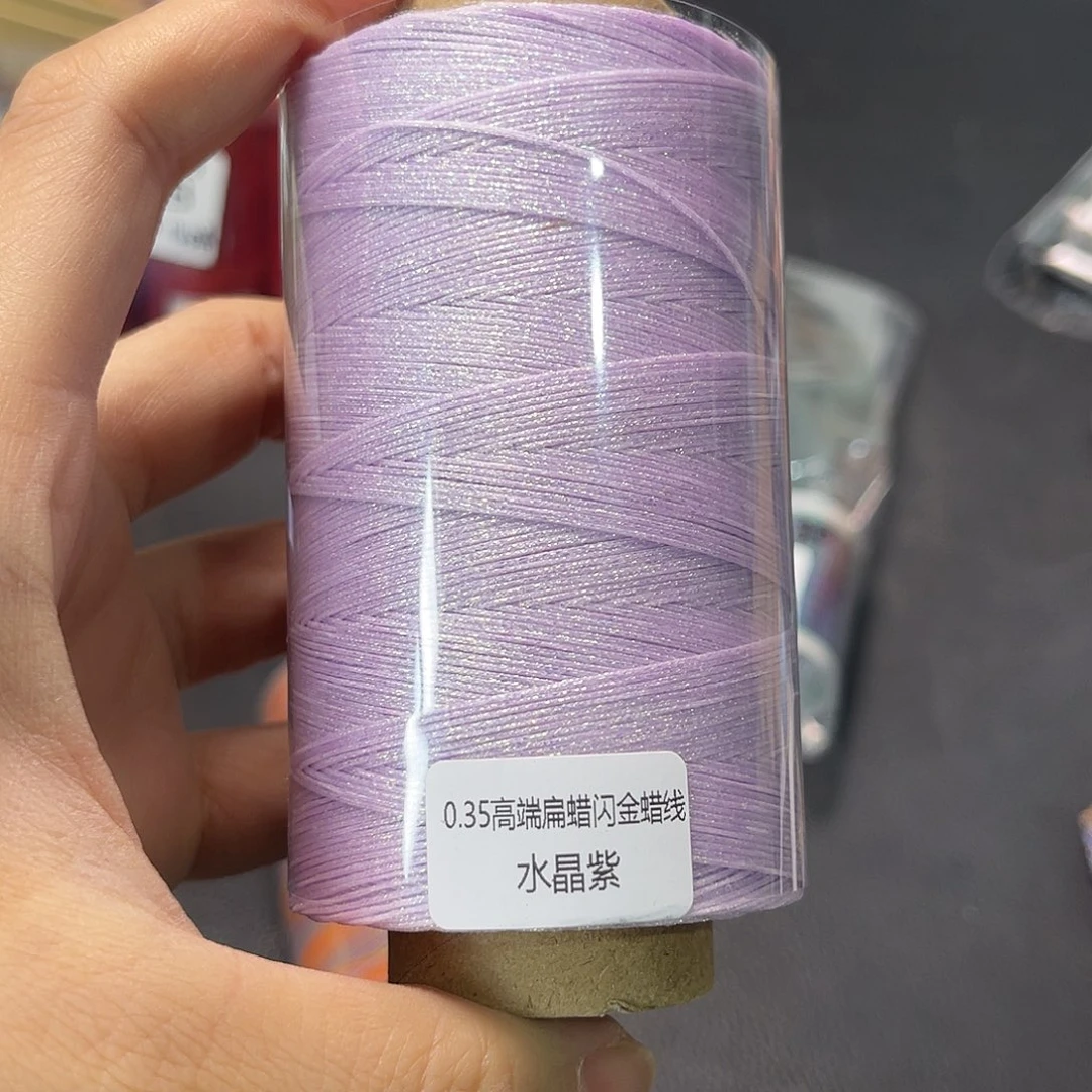 0.35闪金扁蜡水晶紫100克