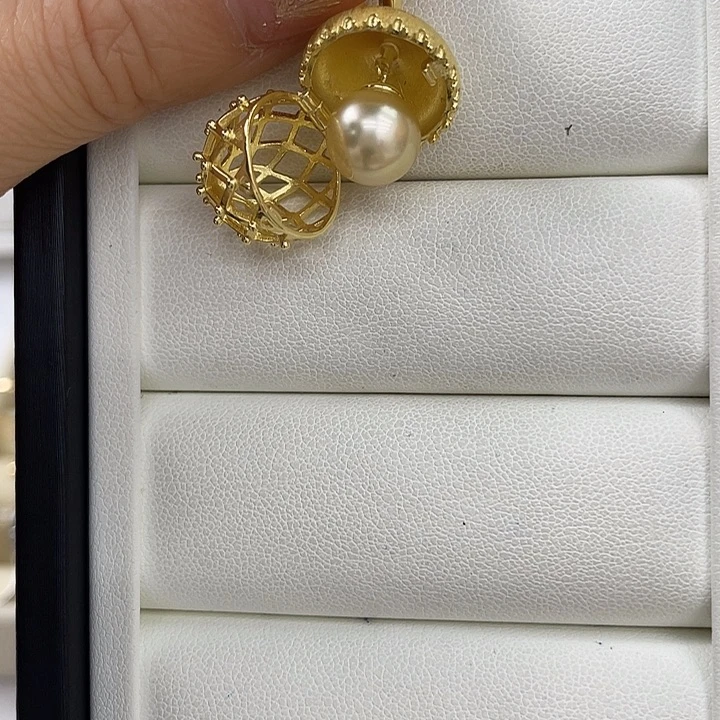 银S925镶嵌吊坠(不含链)海水珍珠