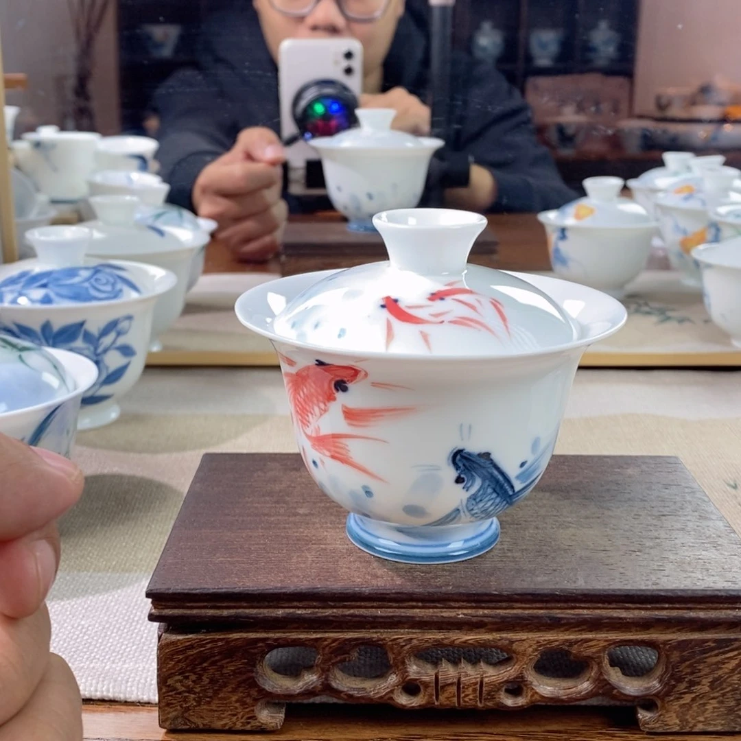 大二才锦鲤160cc盖碗