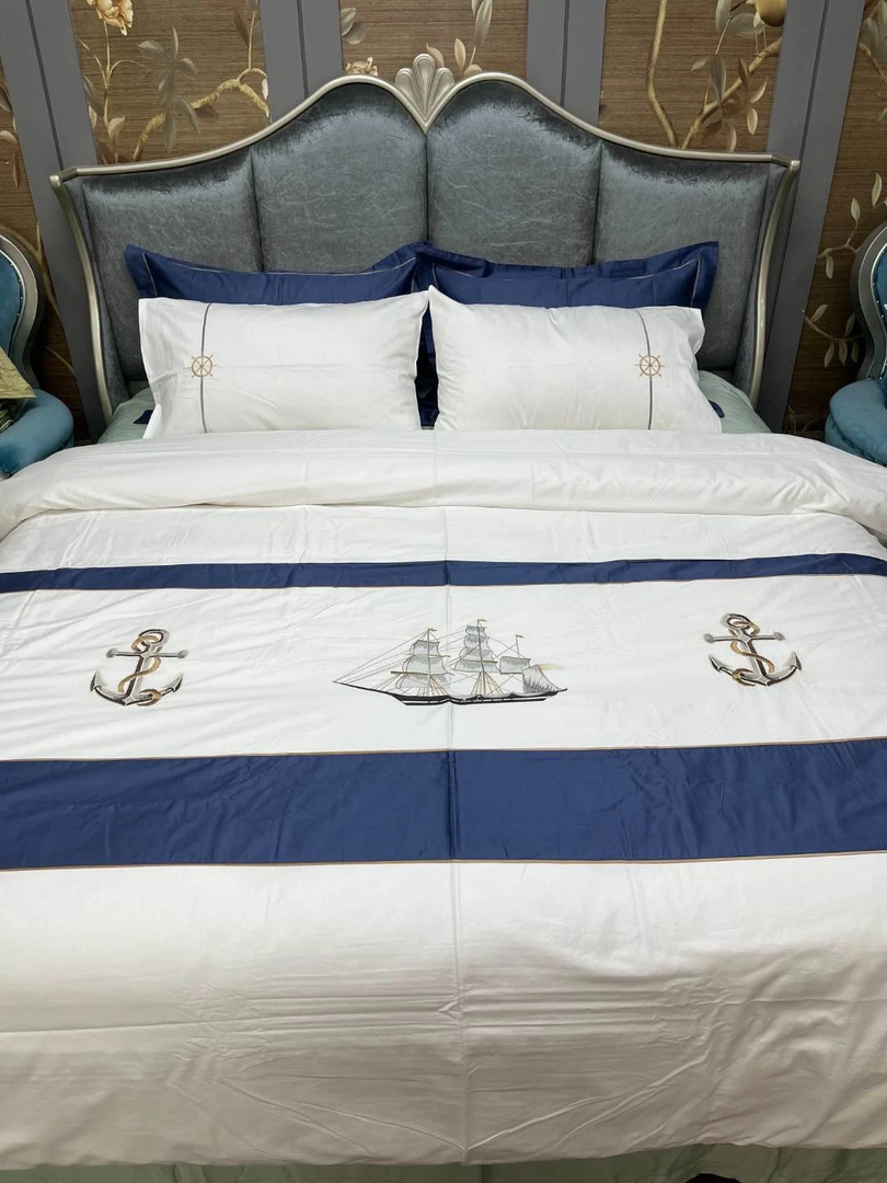 【160支长绒棉】高端星级宾馆私人定制加厚绣花高支高密耐用六件套