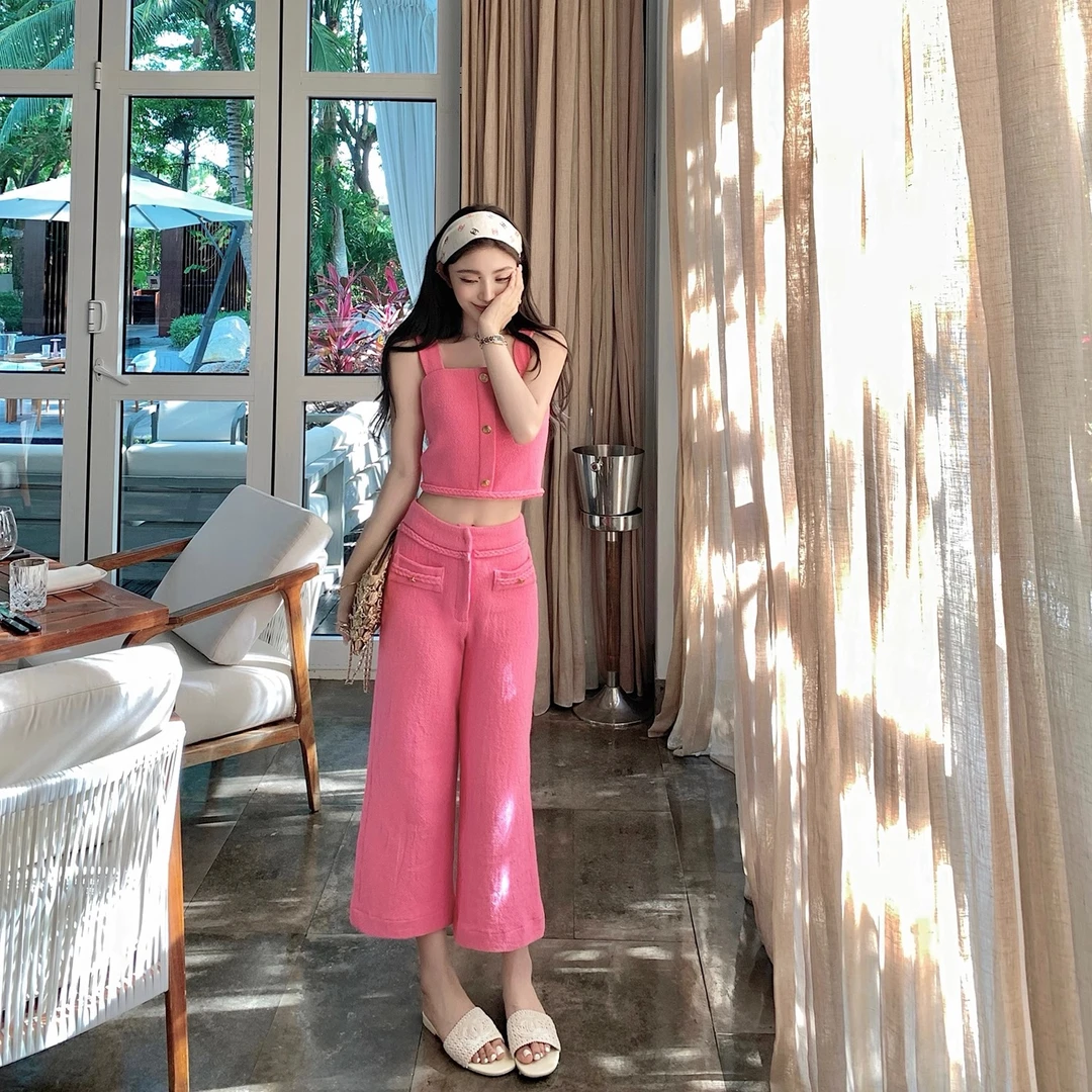 "甜系树莓千金"妥妥的留洋富家女超显白重工花呢套装