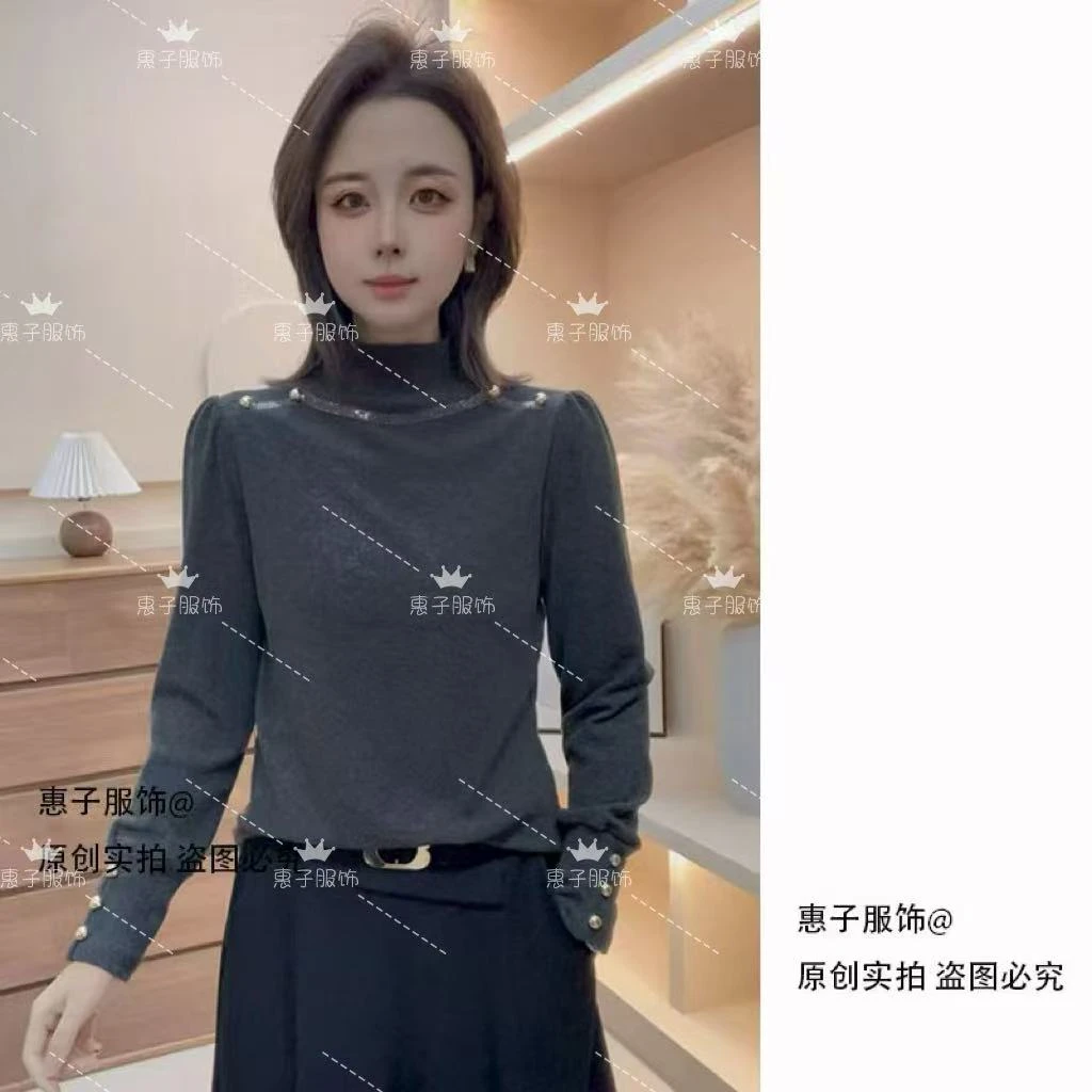 【惠子服饰】2025秋冬双面绒打底衫半高领气质上衣内搭女时尚小衫