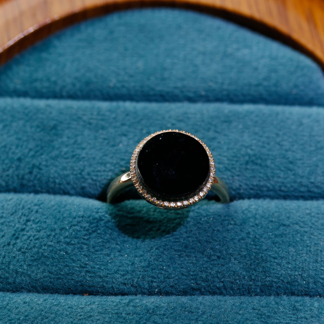 10天然缅甸翡翠A货18k墨翠戒指/600284/上海嘉禾拍卖