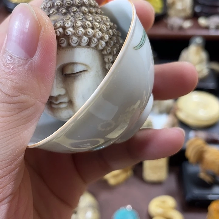 胜***泽瓷片精致雕刻工艺精湛