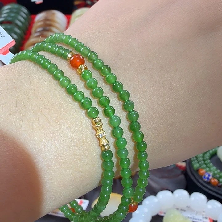 和田玉（碧玉）未镶嵌手链