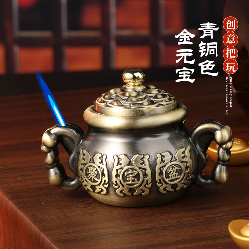 【收藏级古玩打火机】中式鼎文创高品质复古盘玩高档摆件男士礼物