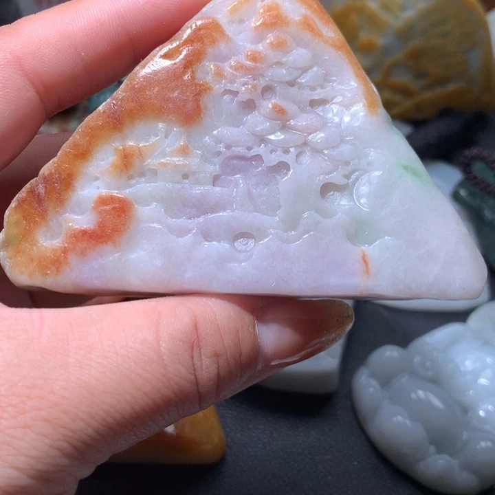 翡翠未镶嵌颈饰保真天然A货翡翠