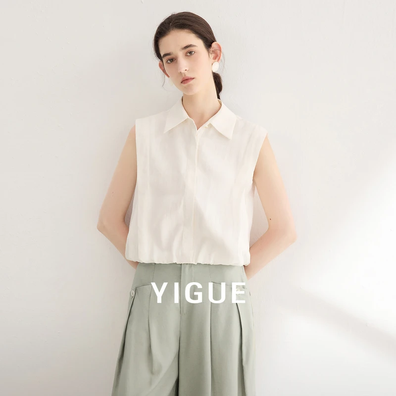 【小美专属】亦谷无袖坎肩衬衫开衫女夏减龄的洋气上衣G5SAC567