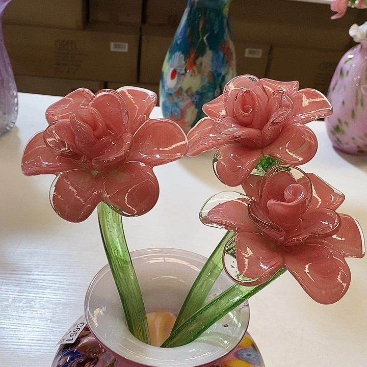 夜光玫瑰花3支高45厘米