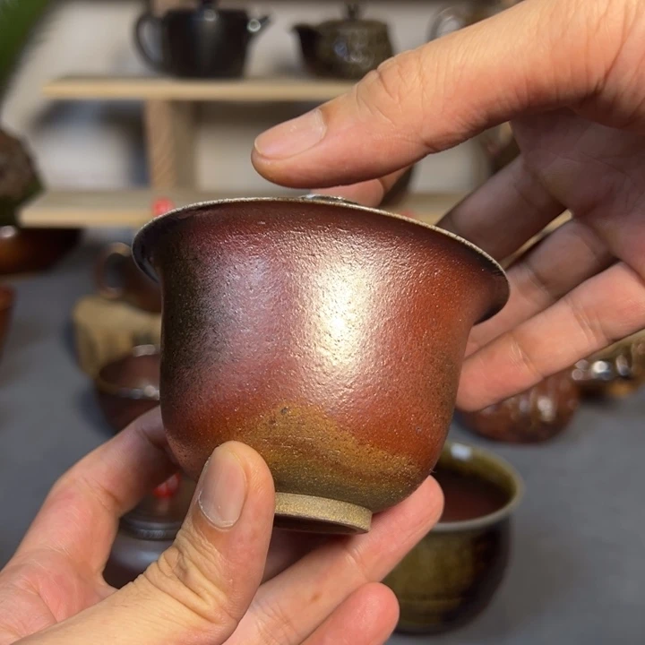 n***w白泥古法柴烧薄胎盖碗150cc