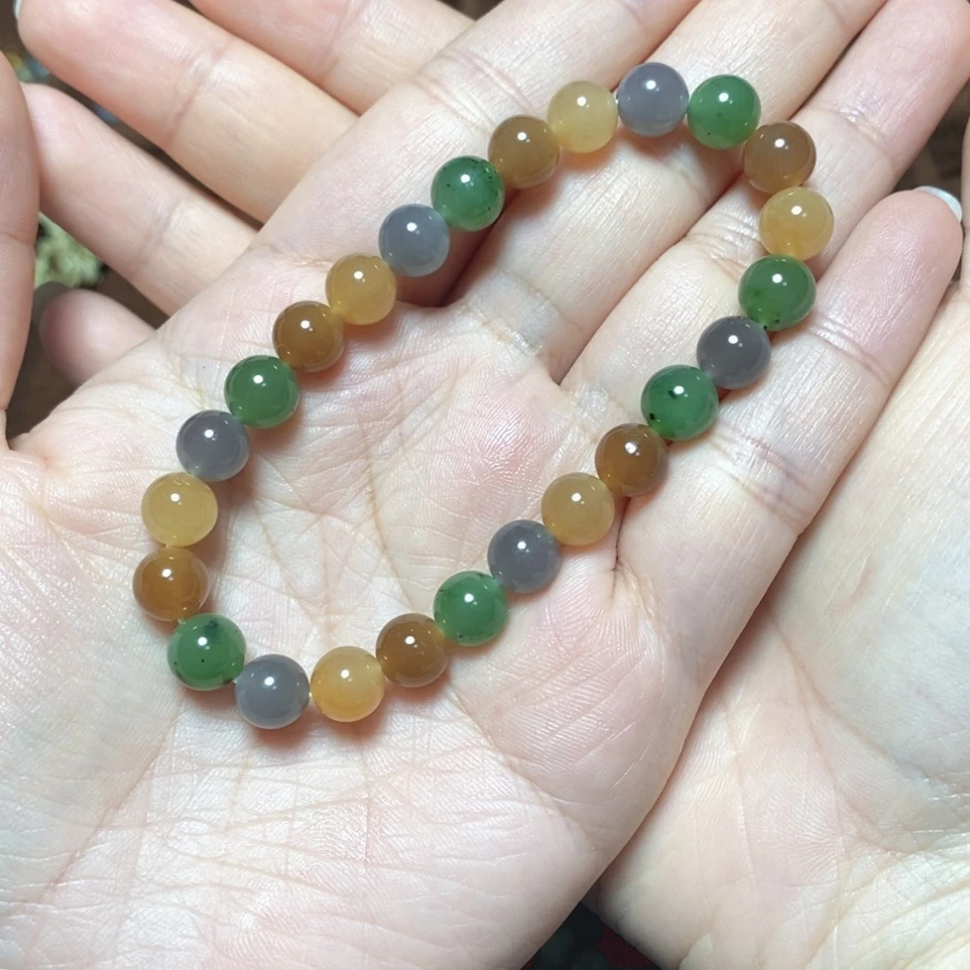 未镶嵌手串和田玉多宝手串圆珠卡8mm