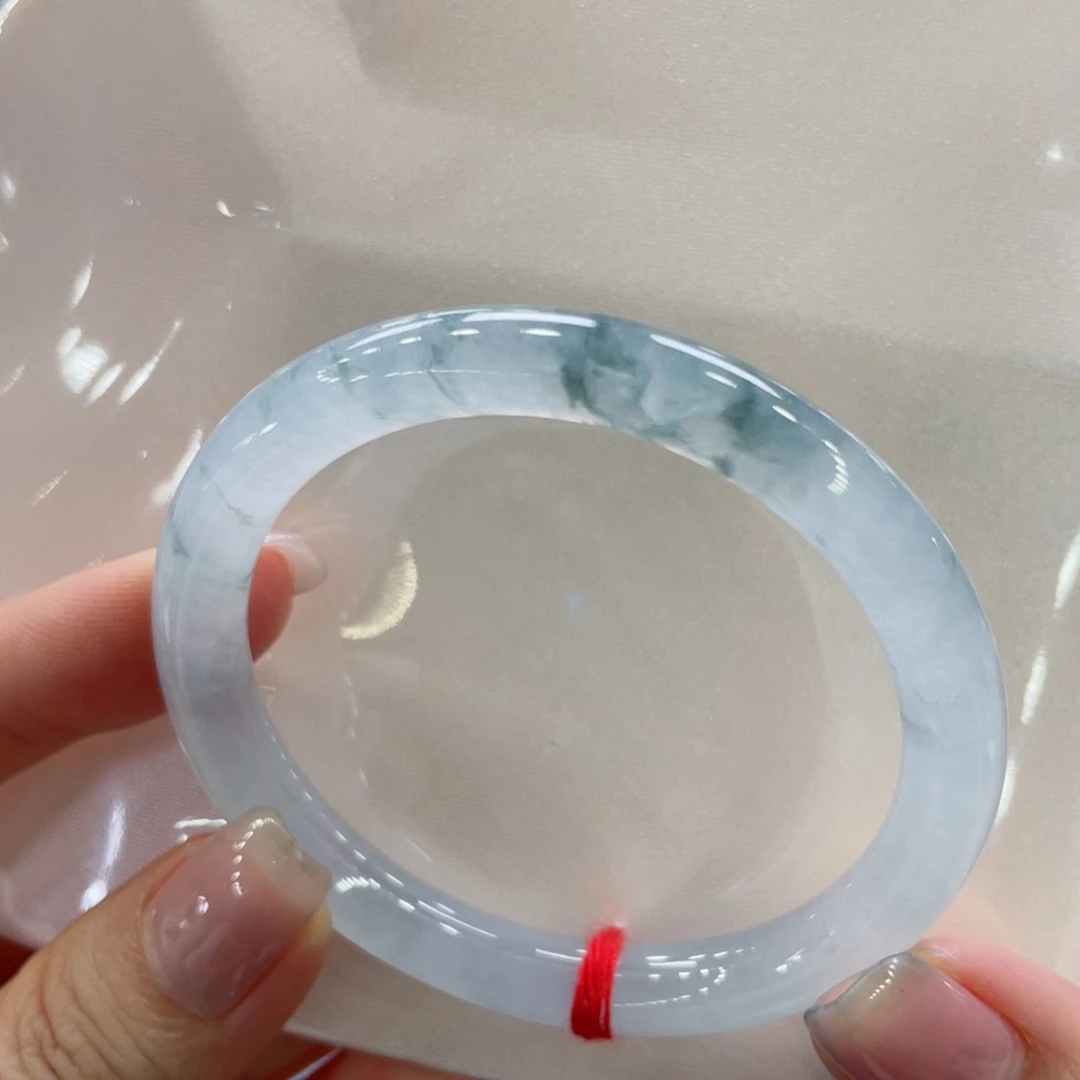 翡翠手镯未镶嵌翡翠手镯53.5圆条