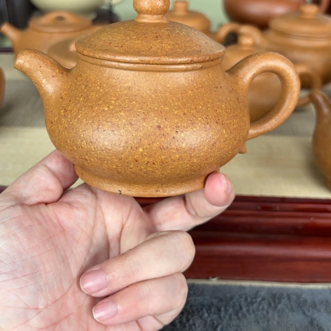 紫砂茶壶梨皮黄段潘壶230