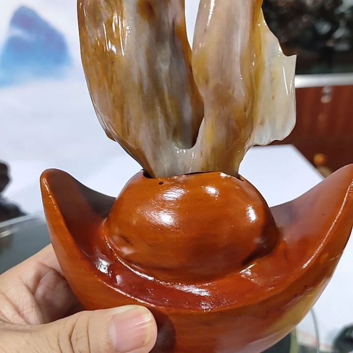 地***生树化玉家居摆件