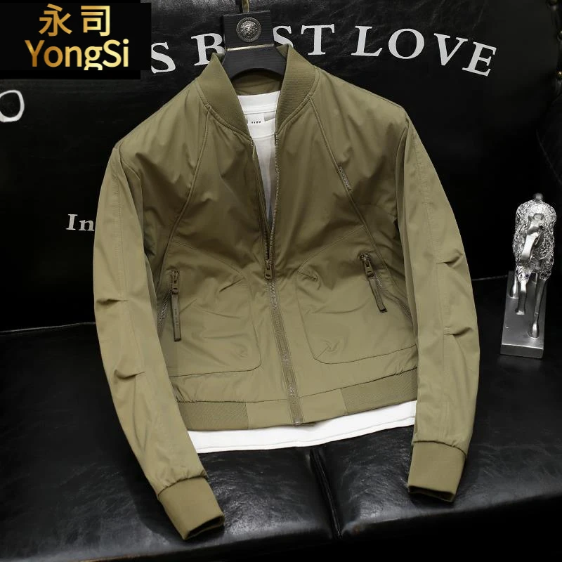 高端工装外套男微阔痞帅时尚男装休闲夹克潮牌春秋新款上衣服潮流