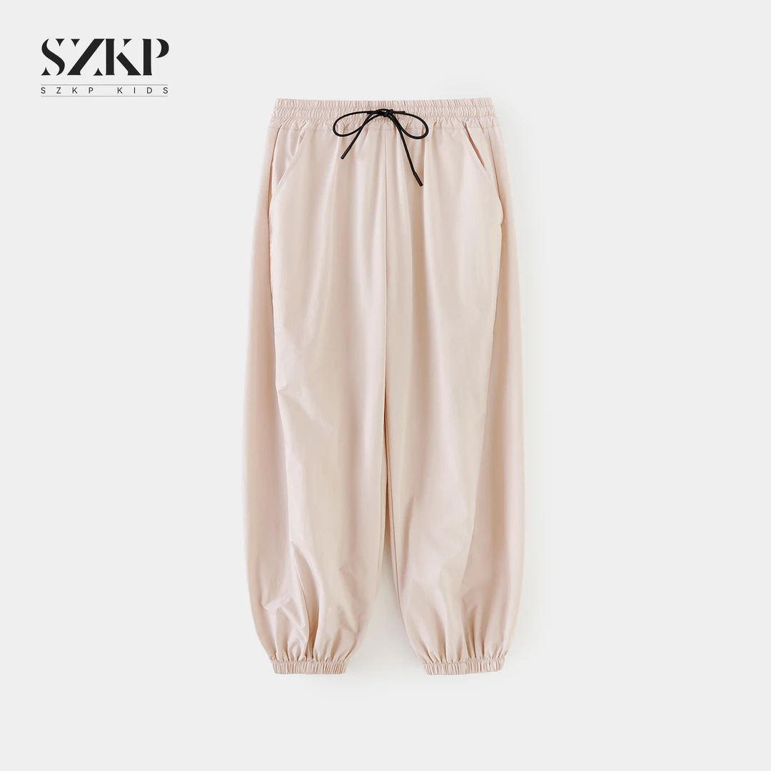 SZKP薄款透气宽松束脚裤女童夏季新款儿童百搭休闲裤JMKX551386
